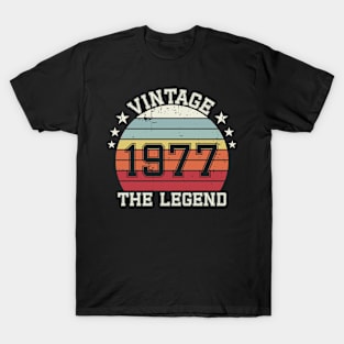 Vintage 1977 Original, The Legend 1977 Birth Year T-Shirt